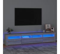 Meuble TV avec bandes LED avec étagère 2 pc Bois d'ingénierie bas vidaXL vidaXL