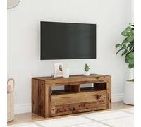 Meuble TV avec bandes LED avec étagère Bois d'ingénierie multimédia vidaXL vidaX