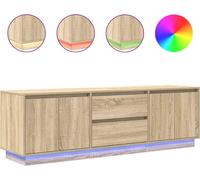 Meuble TV avec éclairage LED, imitation chêne Sonoma, 160,5 x 41 x 50 cm