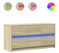 Meuble TV avec LED chêne sonoma 100x34x50 cm bois d'ingénierie