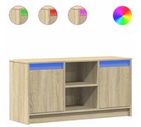 Meuble TV avec LED chêne sonoma 100x34x50 cm bois d'ingénierie