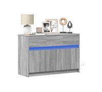 Meuble TV avec LED sonoma gris 91x34x61 cm bois d ingénierie