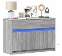 Meuble TV avec LED sonoma gris 91x34x61 cm bois d ingénierie Gris G
