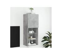 Meuble TV avec Lumières LED, Armoire de Télévision Murale avec Rangement, Meuble Télé Suspendu Salon Salle de Séjour, 837060