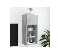Meuble TV avec Lumières LED, Armoire de Télévision Murale avec Rangement, Meuble Télé Suspendu Salon Salle de Séjour, 837049