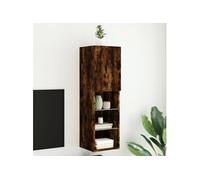 Meuble TV avec Lumières LED, Armoire de Télévision Murale avec Rangement, Meuble Télé Suspendu Salon Salle de Séjour, 837023