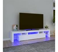 vidaXL Meuble TV avec Lumières LED Centre de Divertissement Rangement Meuble Média Meuble de Salon Salle de Séjour Maison 3152810