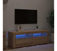 vidaXL Meuble TV 856314 – chêne artisanal en bois d'ingénierie avec lumières LED