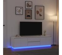 vidaXL Meuble TV Blanc 188,5x41x50 cm en bois d'ingénierie, support TV