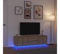 Meuble TV avec lumières LED chêne sonoma 100x41x50 cm Chêne sonoma G