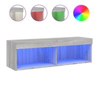 Meuble TV avec lumières LED sonoma gris 100x30x30 cm