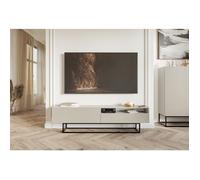 Meuble TV avec niche sur pieds noir - VELDIO - 175 cm - grėge