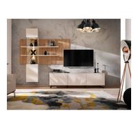Meuble TV avec panneau mural en bois TRIPOLI