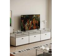 Meuble TV avec rangements, armoire d'angle, meuble de rangement en métal, meuble de présentation, module de salon, mobilier modulaire DIY Golden Yellow 2