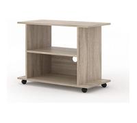 Meuble TV avec roulettes sous main universel Yogi 80 cm salon Hi-Fi commode table