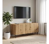 vidaXL Meuble TV ZWOLLE Blanc brillant – Bois d'ingénierie, compact, résistant à l'humidité