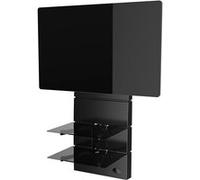 Meliconi - Meuble TV avec support intégré GHOST DESIGN 3500 Noir mat - TV de 32 à 70'' - VESA 400 - Etagères verre trempé