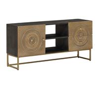 vidaXL Meuble TV avec tiroir avec étagère Laiton 105 x 30 x 50 cm