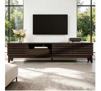 Meuble TV avec tiroir et trois portes,panneau TV, meuble bas TV, buffet TV. Design unique, couleur bois vintage, 170×35×40 cm
