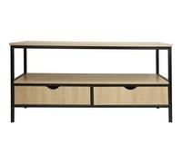 Meuble TV avec tiroir style industriel "Detroit" - 113 x 40 x 55 cm - Beige 12