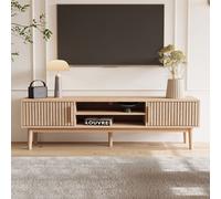 Meuble TV, Banc TV, Avec 2 Portes, 120 Cm, Meuble TV Pour Télévision Jusqu'à 55-65 Pouces