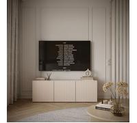 SELSEY - Meuble TV SUNDS - 150 cm - beige cachemire
