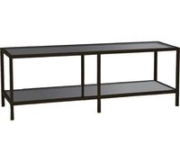 Meuble TV basique gris foncé noir 130 x 40 x h45 cm