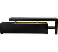 Meuble TV Beliz bois noir 192 x 37 x h53 cm