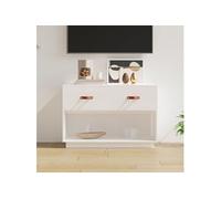 vidaXL Meuble TV - Blanc - 90x40x60 cm