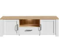 Meuble TV BOHOL Blanc - 2 Portes + 1 Tiroir + 1 Niche - L 166,1 × P 42 × H 51,8 cm