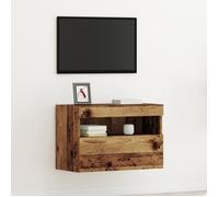 vidaXL Meuble TV mural Bois ancien 60×30×40 cm bois d'ingénierie LED dynamique