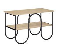 vidaXL Support TV 80 x 40 x 50 cm en chêne | Le cadre en acier galvanisé offre un maintien solide, les barres métalliques élégantes offrent une base robuste et stable
