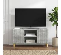 vidaXL Meuble TV Blanc brillant 102 x 34,5 x 50 cm Bois d'ingénierie