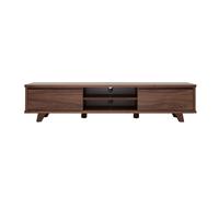 Meuble TV vintage bois foncé noyer 2 portes L180 cm FIFTIES