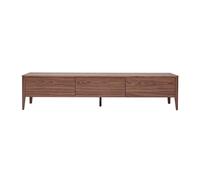 Meuble TV bois foncé noyer 3 tiroirs L180 cm BENJA
