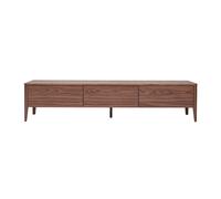 Meuble TV bois foncé noyer 3 tiroirs L180 cm BENJA