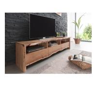 Meuble TV - Bois massif d'acacia laqué (Bois naturel) - Design naturel - PURE EDGE 109
