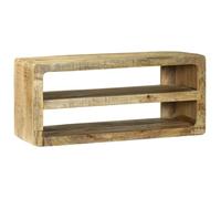 vidaXL Meuble TV Bois massif de manguier 80x32x36 cm Finition mat Design industriel