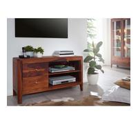 MASSIVMOEBEL24.DE Meuble TV Sheesham Brun foncé huilé Brooklyn #15 | 110x40x60 cm (BxTxH)34kgMid Centurymontémassif