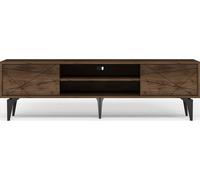 Meuble TV Brendon noyer 160 x 29,6 x h48,2 cm