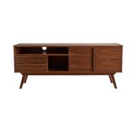 Meuble tv - buffet bois foncé noyer l160 cm volver