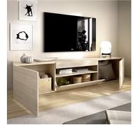 Meuble TV Burley Dmora, en bois noble effet chêne marron 42x200x48h cm