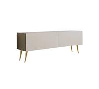 Meuble TV : Cachemire, pieds dorées, 140 x 52 x 32 cm