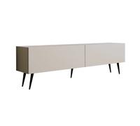 Meuble TV : Cachemire, pieds noires, 170 x 52 x 32 cm
