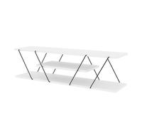 Meuble TV Canaz v2 - Blanc, Noir 120 x 33 x 33