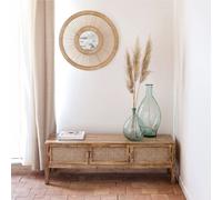 Meuble tv cannage et bois de manguier 140 cm - tiki