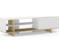 Meuble TV Cequoia 1P4N blanc -chêne 160 x 35.6 x 44cm