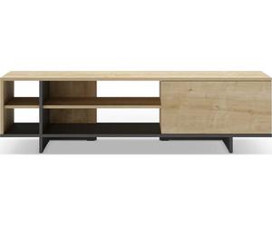 Meuble TV Cequoia 1P4N chêne noir 160 x 35.6 x 44cm