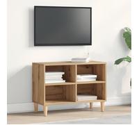 Meuble TV - Chêne Artisan - 69,5x30x50 cm - Rectangulaire - Finition Mate