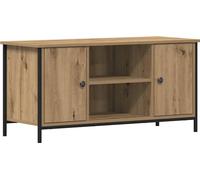 Meuble TV chêne artisanal 100 x 40 x 50 cm Bois d'ingénierie